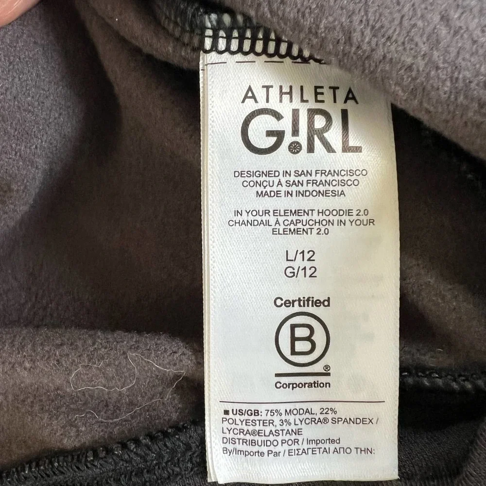 Athleta girls camo hooded jerdey jacket girl’s